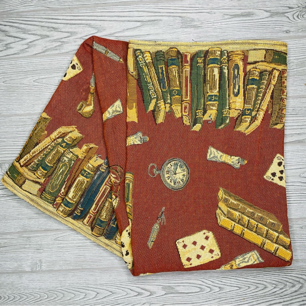 Square card table tapestry book library table cloth wall tapestry throw blanket
